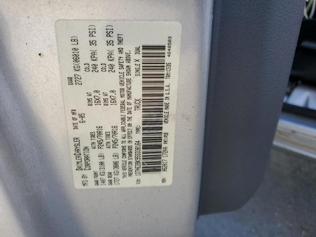 1D7HE28K95S338164 - 2005 DODGE DAKOTA QUAD SILVER photo 12