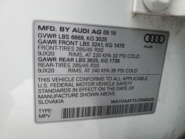 WA1VAAF72JD045426 - 2018 AUDI Q7 PRESTIGE Ağ foto 13