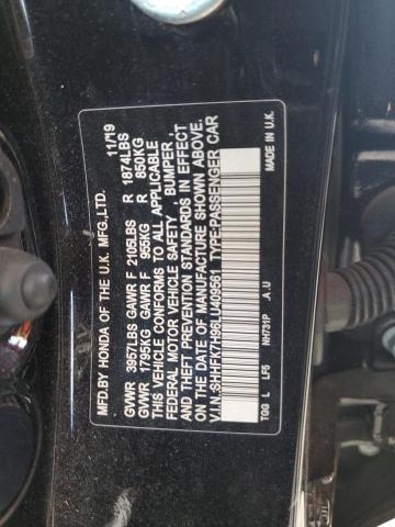 SHHFK7H96LU409561 - 2020 HONDA CIVIC SPORT TOURING BLACK photo 12