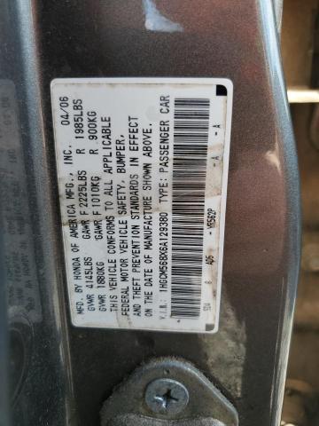 1HGCM568X6A129380 - 2006 HONDA ACCORD EX GRAY photo 12