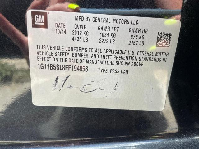 1G11B5SL8FF194858 - 2015 CHEVROLET MALIBU LS BLACK photo 10