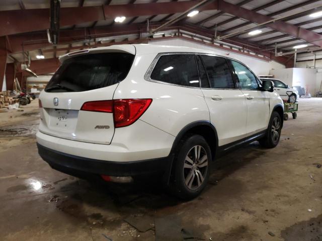 5FNYF6H58GB011683 - 2016 HONDA PILOT EXL WHITE photo 3