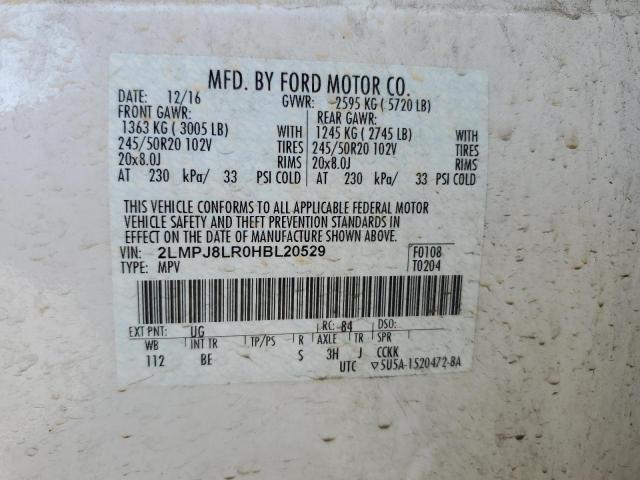 2LMPJ8LR0HBL20529 - 2017 LINCOLN MKX RESERVE WHITE photo 13