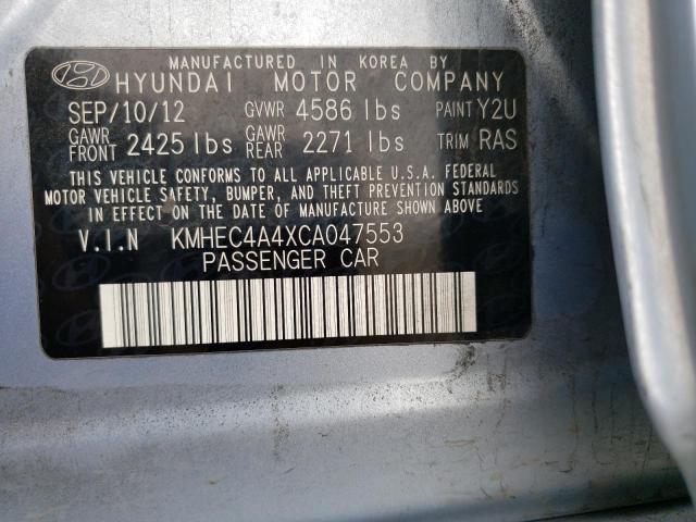 KMHEC4A4XCA047553 - 2012 HYUNDAI SONATA HYB BLUE photo 13