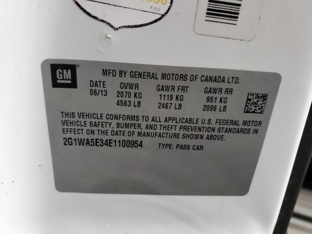 2G1WA5E34E1100954 - 2014 CHEVROLET IMPALA LIM LS WHITE photo 12