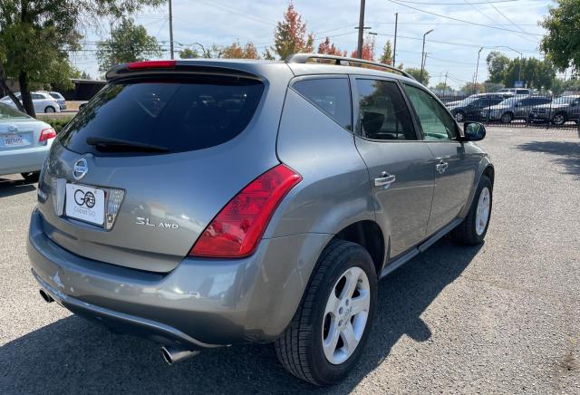 JN8AZ08W95W404944 - 2005 NISSAN MURANO SL GRAY photo 4