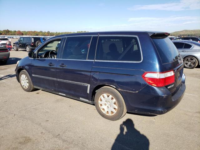 5FNRL38277B003298 - 2007 HONDA ODYSSEY LX BLUE photo 2