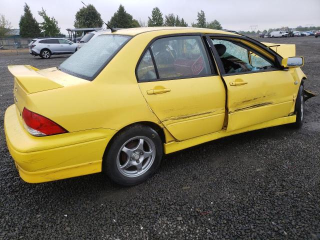 JA3AJ86EX3U119835 - 2003 MITSUBISHI LANCER OZ RALLY YELLOW photo 3