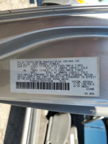 5TBRN34193S377630 - 2003 TOYOTA TUNDRA ACCESS CAB SR5 SILVER photo 12