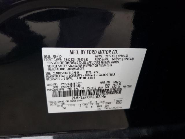 2LMHJ5NK4FBL02146 - 2015 LINCOLN MKT BLACK photo 12