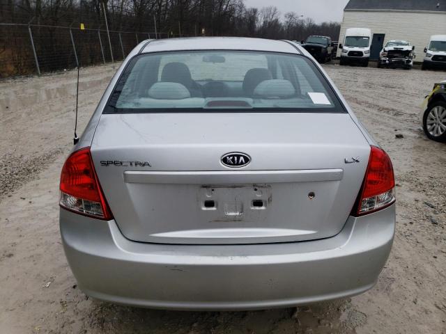 KNAFE221795650518 - 2009 KIA SPECTRA EX SILVER photo 6