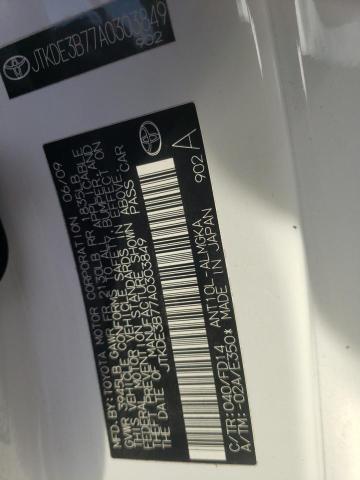 JTKDE3B77A0303849 - 2010 TOYOTA SCION TC თეთრი ფოტო 12