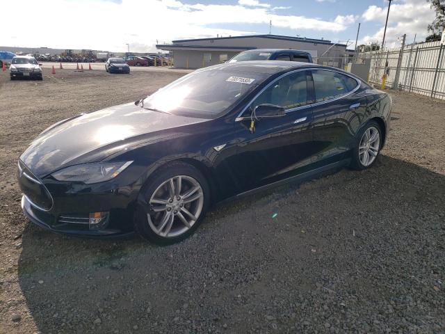 5YJSA1S13EFP65259 - 2014 TESLA MODEL S შავი ფოტო 1