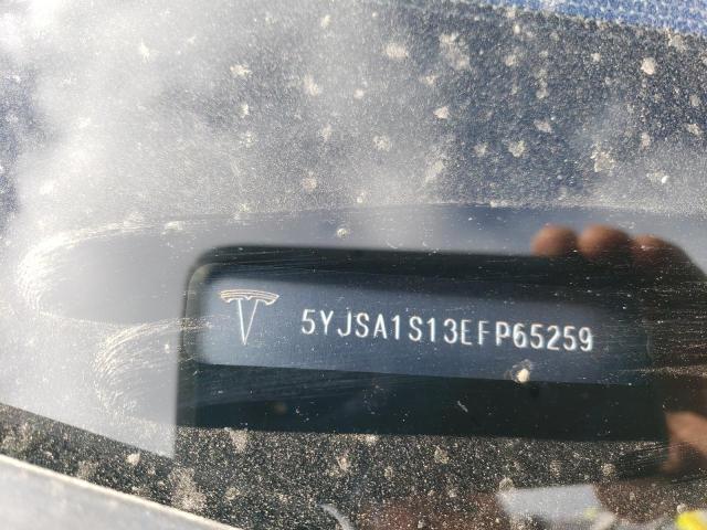 5YJSA1S13EFP65259 - 2014 TESLA MODEL S შავი ფოტო 12