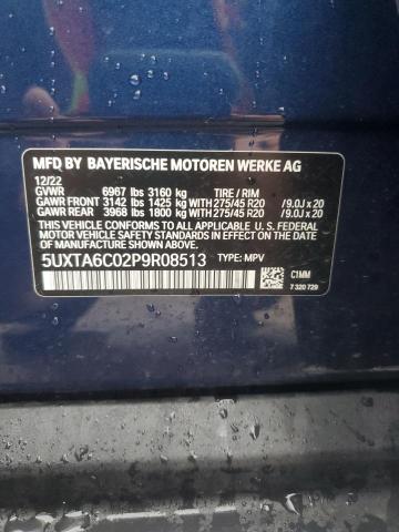 5UXTA6C02P9R08513 - 2023 BMW X5 XDRIVE45E Mavi foto 13