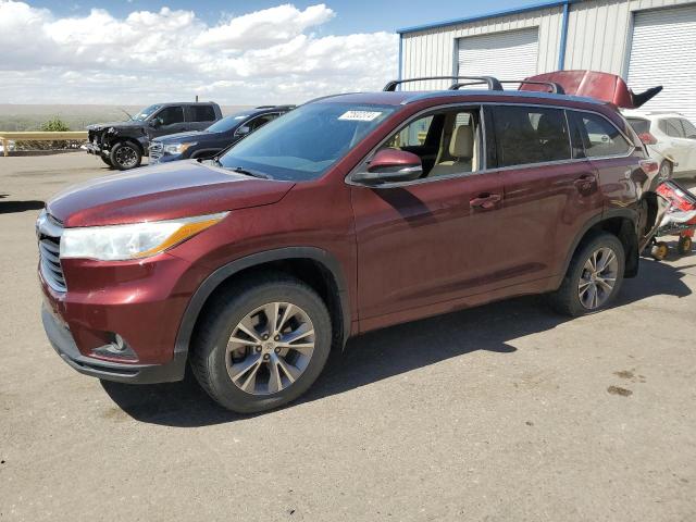 5TDJKRFH2FS177560 - 2015 TOYOTA HIGHLANDER XLE MAROON photo 1