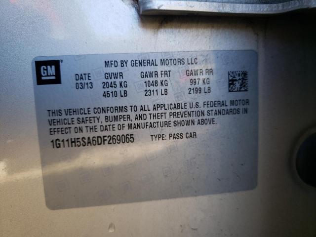 1G11H5SA6DF269065 - 2013 CHEVROLET MALIBU LTZ ბეჟი ფოტო 12