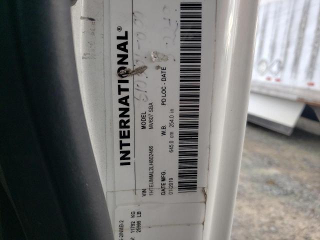 1HTEUMML2LH802466 - 2020 INTERNATIONAL MV607 WHITE photo 10