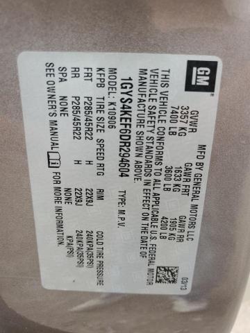 1GYS4KEF6DR294604 - 2013 CADILLAC ESCALADE ESV PLATINUM ოქროსფერი ფოტო 13