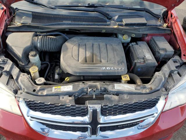 2C4RDGCG4DR752003 - 2013 DODGE GRAND CARA SXT RED photo 12