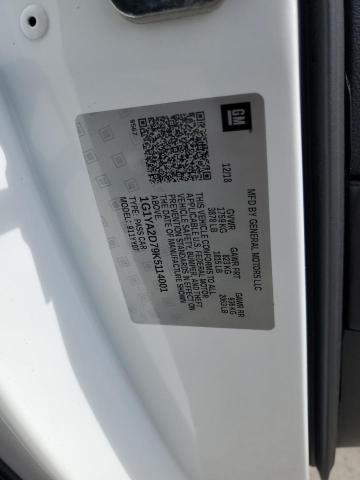 1G1YA2D79K5114001 - 2019 CHEVROLET CORVETTE STINGRAY 1LT WHITE photo 12