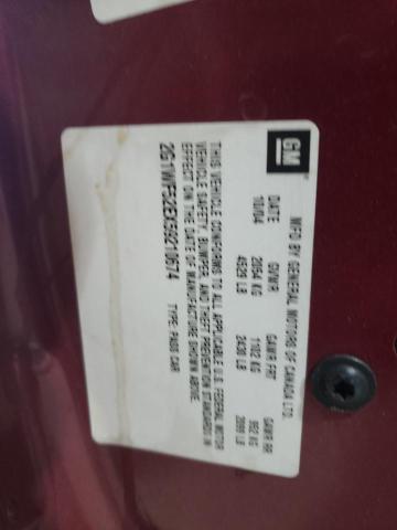 2G1WF52EX59210674 - 2005 CHEVROLET IMPALA MAROON photo 13