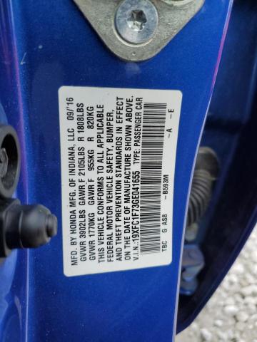 19XFC1F73GE041655 - 2016 HONDA CIVIC EXL 蓝色 照片 12
