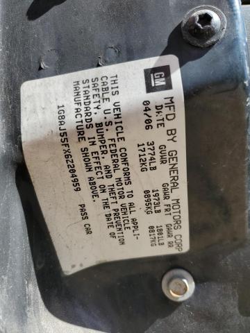 1G8AJ55FX6Z204959 - 2006 SATURN ION LEVEL 2 GRAY photo 12