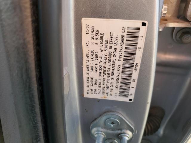 1HGCP26468A018279 - 2008 HONDA ACCORD LXP GRAY photo 12