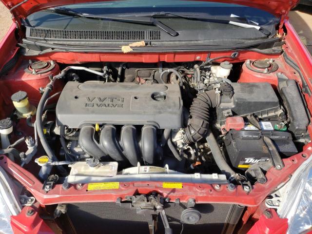 2T1KR32E27C661733 - 2007 TOYOTA COROLLA MA XR RED photo 11