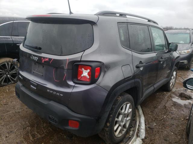 ZACNJBABXKPJ77650 - 2019 JEEP RENEGADE SPORT Մոխրագույն լուսանկար 3