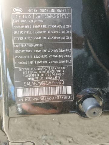 SALAB2V67GA798873 - 2016 LAND ROVER LR4 შავი ფოტო 13