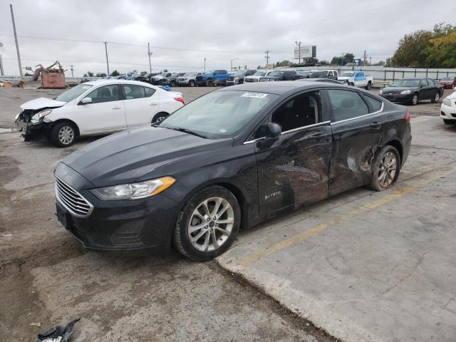 3FA6P0LU5KR147203 - 2019 FORD FUSION SE BLACK photo 1