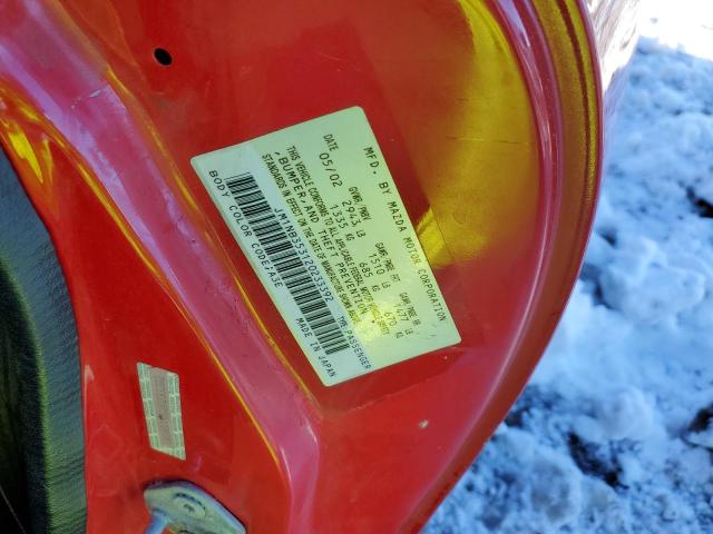 JM1NB353120233392 - 2002 MAZDA MX-5 MIATA BASE RED photo 12