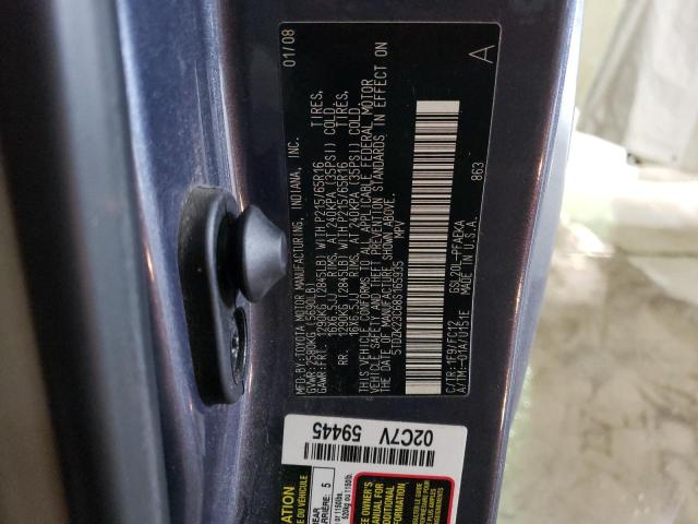 5TDZK23C68S165935 - 2008 TOYOTA SIENNA CE GRAY photo 14