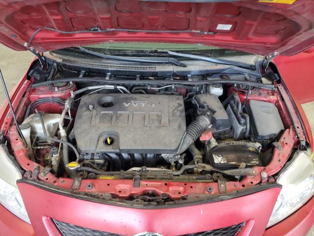 JTDBL40E09J012563 - 2009 TOYOTA COROLLA BASE RED photo 11