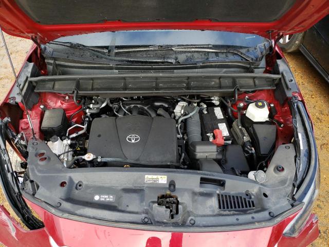 5TDGZRBH3LS519010 - 2020 TOYOTA HIGHLANDER XLE მუქწითელი ფოტო 12