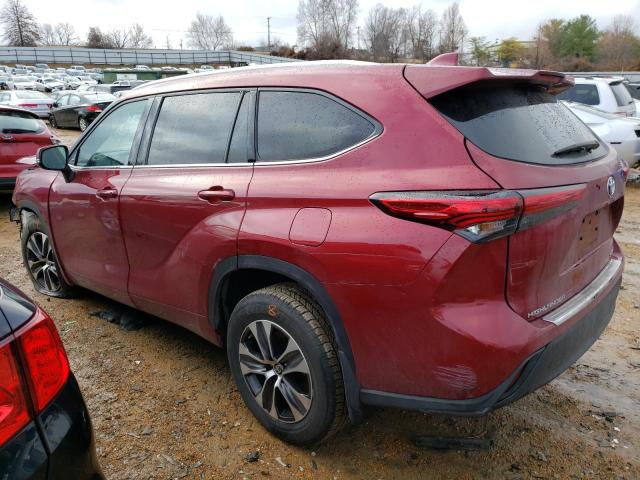 5TDGZRBH3LS519010 - 2020 TOYOTA HIGHLANDER XLE მუქწითელი ფოტო 2