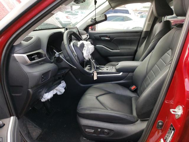 5TDGZRBH3LS519010 - 2020 TOYOTA HIGHLANDER XLE მუქწითელი ფოტო 7