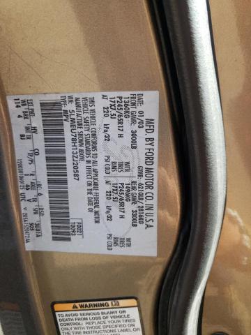 5LMEU78H13ZJ20587 - 2003 LINCOLN AVIATOR 金色 照片 13