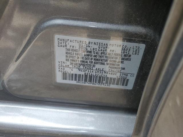 3N1AB7AP8GY229130 - 2016 NISSAN SENTRA S SILVER photo 12