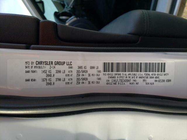 1C4RJFJT5EC429947 - 2014 JEEP GRAND CHER SUMMIT თეთრი ფოტო 13