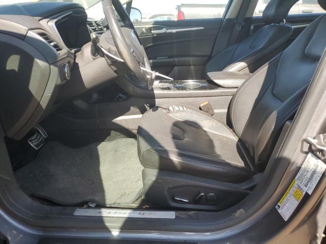 3FA6P0K92ER100874 - 2014 FORD FUSION TITANIUM GRAY photo 7