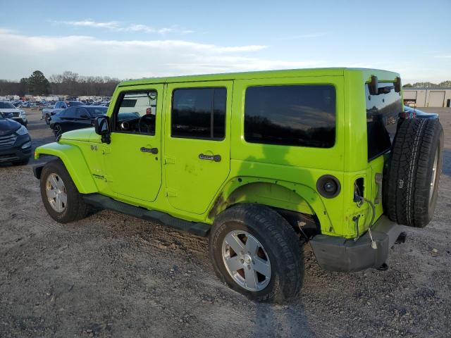 1C4BJWEG3CL232982 - 2012 JEEP WRANGLER U SAHARA GREEN photo 2