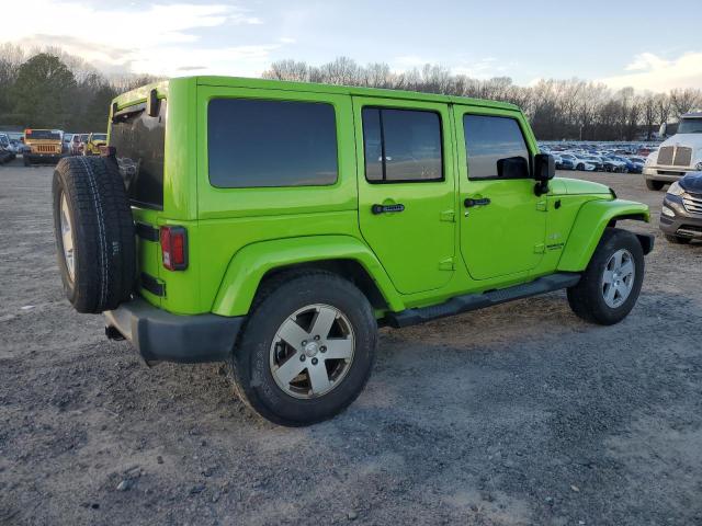 1C4BJWEG3CL232982 - 2012 JEEP WRANGLER U SAHARA GREEN photo 3