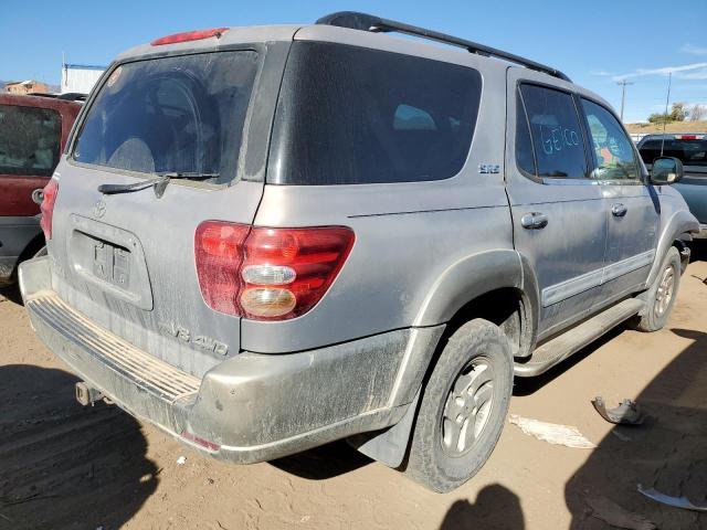 5TDBT44A91S035144 - 2001 TOYOTA SEQUOIA SR5 GRAY photo 3