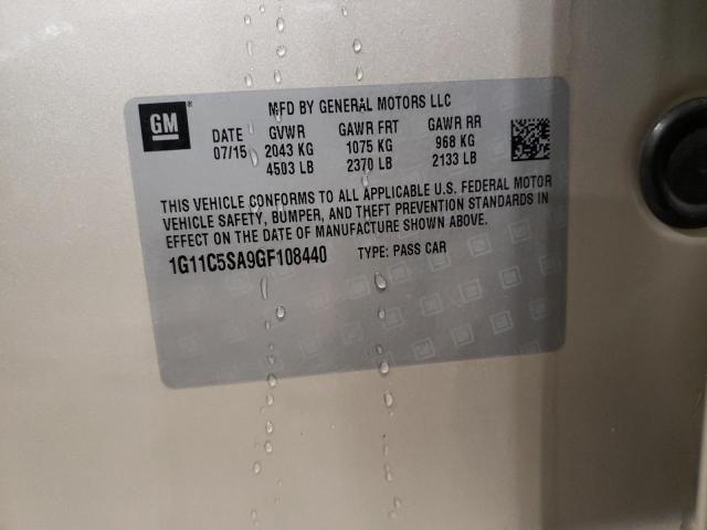 1G11C5SA9GF108440 - 2016 CHEVROLET MALIBU LIM LT 金色 照片 12