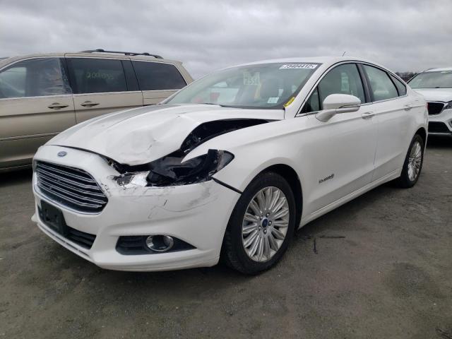 3FA6P0LU1ER126918 - 2014 FORD FUSION SE HYBRID WHITE photo 1