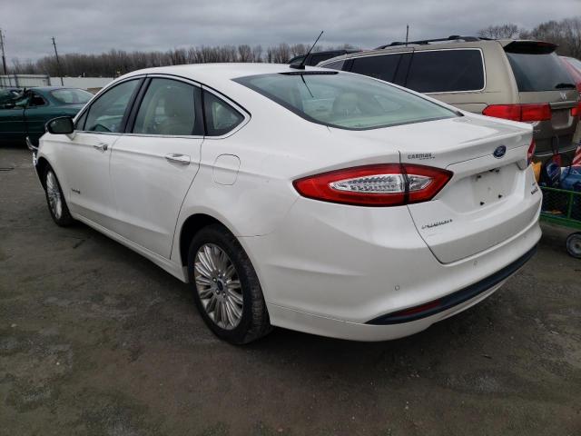 3FA6P0LU1ER126918 - 2014 FORD FUSION SE HYBRID WHITE photo 2