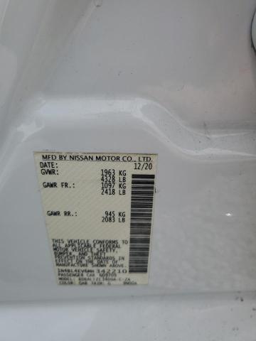 1N4BL4EV6MN342210 - 2021 NISSAN ALTIMA SL WHITE photo 12